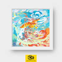 Moltres 30C 130 Frames® in Cloud White with UV protection case and magnetic wall mount by TCGplate.