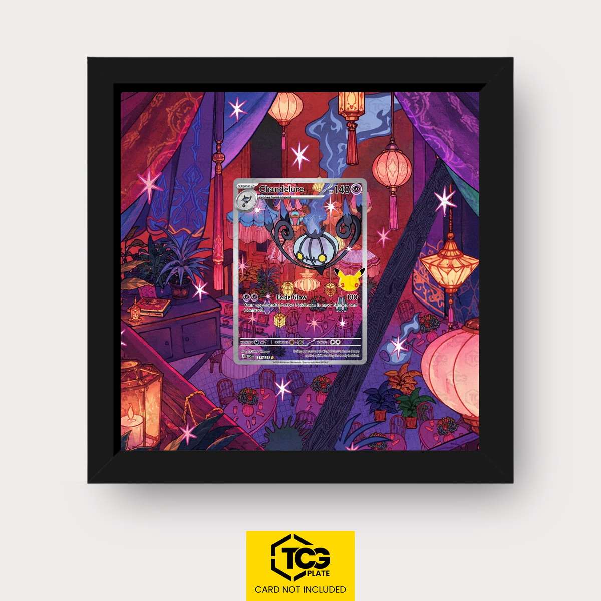 Skelabra 30C 137 Frames® in Pitch Black mit UV-Schutz-Case und magnetischer Wandhalterung von TCGplate.