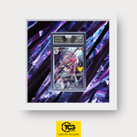 Lycanroc 30C 138 Frames® in Cloud White, graded edition in the AOG slab, with magnetic wall mount by TCGplate.