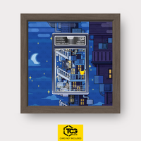 Alolan Meowth 30C 139 Frames® in Chocolate Oak, graded edition in the AOG slab, with magnetic wall mount by TCGplate.