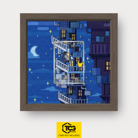 Alolan Meowth 30C 139 Frames® in Chocolate Oak with UV-protective case and magnetic wall mount by TCGplate.