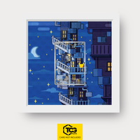 Alolan Meowth 30C 139 Frames® in Cloud White with UV-protective case and magnetic wall mount by TCGplate.