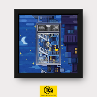 Alolan Meowth 30C 139 Frames® in Pitch Black, graded edition in the AOG slab, with magnetic wall mount by TCGplate.