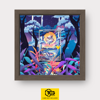 Hisuian Zorua 30C 145 as an Extended Art display in a real wood frame with UV-protective case and magnetic wall mount by TCGplate.