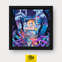 Hisuian Zorua 30C 145 as an Extended Art display in a real wood frame with UV-protective case and magnetic wall mount by TCGplate.