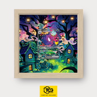 Gengar ex 30C 154 Frames® in Life Oak with UV-protective case and magnetic wall mount by TCGplate.