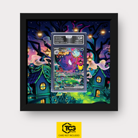 Gengar ex 30C 154 Frames® in Pitch Black, graded edition in the AOG slab, with magnetic wall mount by TCGplate.