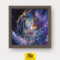 Jirachi ex 30C 155 Frames® in Chocolate Oak with UV-protective case and magnetic wall mount by TCGplate.