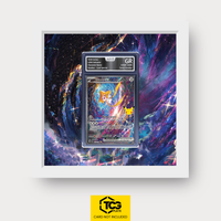 Jirachi ex 30C 155 Frames® in Cloud White, graded edition in the AOG slab, with magnetic wall mount by TCGplate.