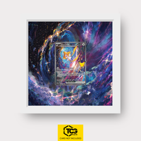 Jirachi ex 30C 155 Frames® in Cloud White with UV-protective case and magnetic wall mount by TCGplate.