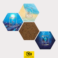 Schiggy, Schillok und Turtok ex als Hex Shapes Bündel mit Kork Hexagon von TCGplate.