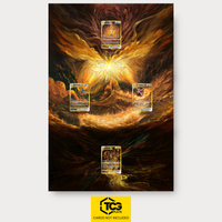 Origin Forme Palkia, Origin Forme Dialga, Giratina and Arceus VSTAR Pokémon TCG cards in the TCGplate Extended Art acrylic glass display for collectors.