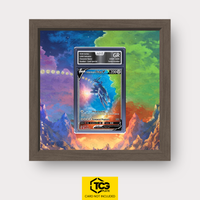 Ur-Dialga V ASR 177 als Extended Art Display im Echtholzrahmen mit UV-Schutz-Case und magnetischer Wandhalterung von TCGplate.