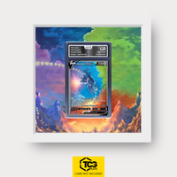 Ur-Dialga V ASR 177 als Extended Art Display im Echtholzrahmen mit UV-Schutz-Case und magnetischer Wandhalterung von TCGplate.