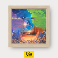 Ur-Dialga V ASR 177 als Extended Art Display im Echtholzrahmen mit UV-Schutz-Case und magnetischer Wandhalterung von TCGplate.