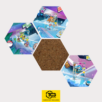 Chelast, Panflam und Plinfa als Hex Shapes Bündel mit Kork Hexagon von TCGplate.