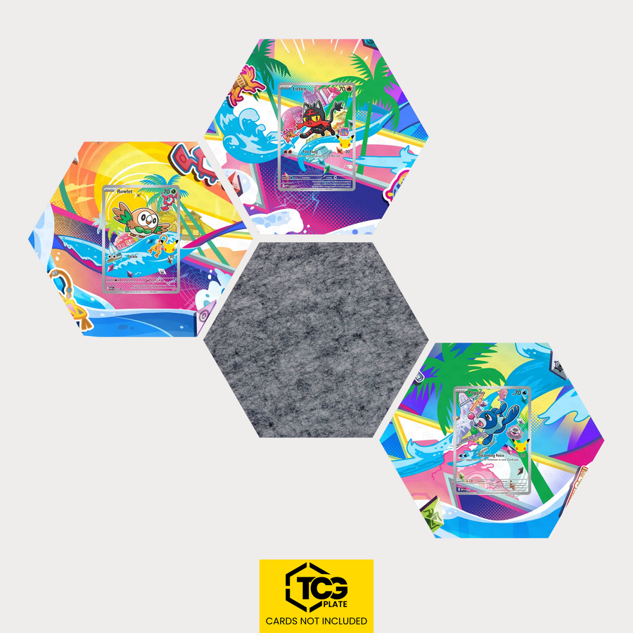 Bauz, Flamiau und Robball als Hex Shapes Bündel mit Filz Hexagon von TCGplate.