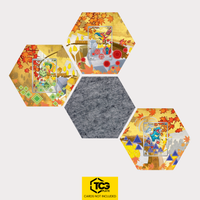 Endivie, Feuriegel und Karnimani als Hex Shapes Bündel mit Filz Hexagon von TCGplate.