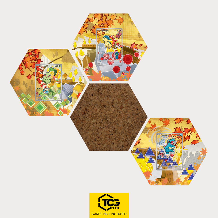 Endivie, Feuriegel und Karnimani als Hex Shapes Bündel mit Kork Hexagon von TCGplate.