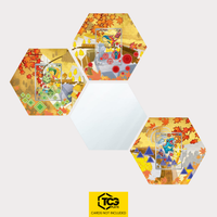 Endivie, Feuriegel und Karnimani als Hex Shapes Bündel mit Spiegel Hexagon von TCGplate.