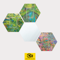 Bisasam, Bisaknosp und Bisaflor ex als Hex Shapes Bündel mit Spiegel Hexagon von TCGplate.