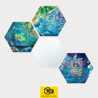 Froxy, Amphizel und Quajutsu als Hex Shapes Bündel mit Spiegel Hexagon von TCGplate.