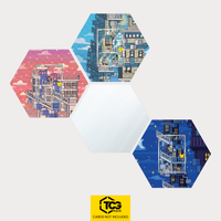 Galar-Mauzi, Mauzi und Alola-Mauzi als Hex Shapes Bündel mit Spiegel Hexagon von TCGplate.