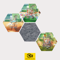 Trasla, Kirlia und Guardevoir ex als Hex Shapes Bündel mit Filz Hexagon von TCGplate.
