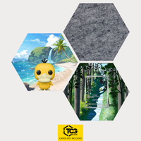 Funko Psyduck, the card MEW 175 and the felt hexagon as a Hex Shapes bundle by TCGplate.