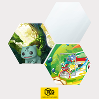 Funko Bulbasaur, the card MEP 037 and the mirror hexagon as a Hex Shapes bundle by TCGplate.