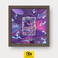 Gengar CBB3C 03 Frames® in Chocolate Oak with UV-protective case and magnetic wall mount by TCGplate.