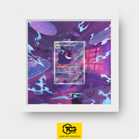 Gengar CBB3C 03 Frames® in Cloud White with UV-protective case and magnetic wall mount by TCGplate.