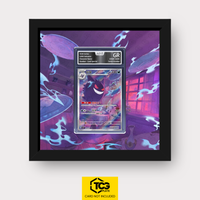 Gengar CBB3C 03 Frames® in Pitch Black, graded edition in the AOG slab, with magnetic wall mount by TCGplate.