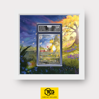 Ampharos Pokémon TCG Karte im TCGplate Extended Art Display zum Sammeln und Ausstellen.