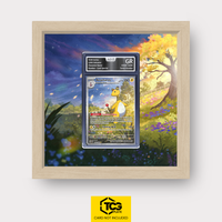 Ampharos Pokémon TCG Karte im TCGplate Extended Art Display zum Sammeln und Ausstellen.