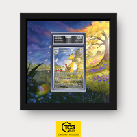 Ampharos Pokémon TCG Karte im TCGplate Extended Art Display zum Sammeln und Ausstellen.