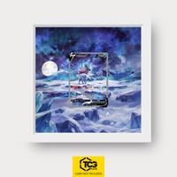 Suicune V CRZ GG38 Frames® in Cloud White with UV-protective case and magnetic wall mount by TCGplate.
