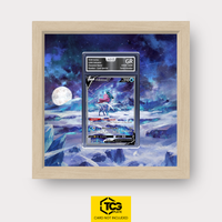 Suicune V CRZ GG38 Frames® in Life Oak, graded edition in the AOG slab, with magnetic wall mount by TCGplate.
