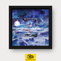 Suicune V CRZ GG38 Frames® in Pitch Black with UV-protective case and magnetic wall mount by TCGplate.