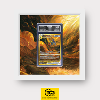 Ur-Dialga VSTAR CRZ GG68 als Extended Art Display im Echtholzrahmen mit UV-Schutz-Case und magnetischer Wandhalterung von TCGplate.