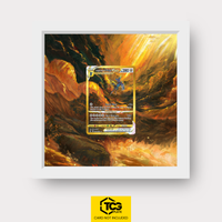 Ur-Dialga VSTAR CRZ GG68 als Extended Art Display im Echtholzrahmen mit UV-Schutz-Case und magnetischer Wandhalterung von TCGplate.