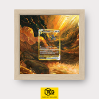 Ur-Dialga VSTAR CRZ GG68 als Extended Art Display im Echtholzrahmen mit UV-Schutz-Case und magnetischer Wandhalterung von TCGplate.