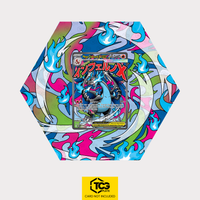 Mega Charizard X ex MEP 023 as a hexagonal Extended Art Hex Shapes display with UV-protective case and magnetic wall mount by TCGplate.