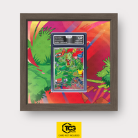 Geckarbor MEP 055 als Extended Art Display im Echtholzrahmen mit UV-Schutz-Case und magnetischer Wandhalterung von TCGplate.