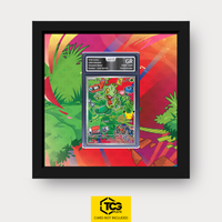 Geckarbor MEP 055 als Extended Art Display im Echtholzrahmen mit UV-Schutz-Case und magnetischer Wandhalterung von TCGplate.