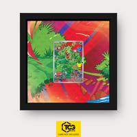 Geckarbor MEP 055 als Extended Art Display im Echtholzrahmen mit UV-Schutz-Case und magnetischer Wandhalterung von TCGplate.