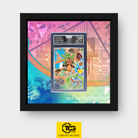 Igamaro MEP 058 als Extended Art Display im Echtholzrahmen mit UV-Schutz-Case und magnetischer Wandhalterung von TCGplate.