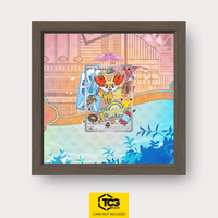 Fynx MEP 059 als Extended Art Display im Echtholzrahmen mit UV-Schutz-Case und magnetischer Wandhalterung von TCGplate.