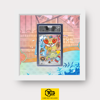 Fynx MEP 059 als Extended Art Display im Echtholzrahmen mit UV-Schutz-Case und magnetischer Wandhalterung von TCGplate.