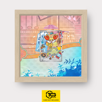Fynx MEP 059 als Extended Art Display im Echtholzrahmen mit UV-Schutz-Case und magnetischer Wandhalterung von TCGplate.